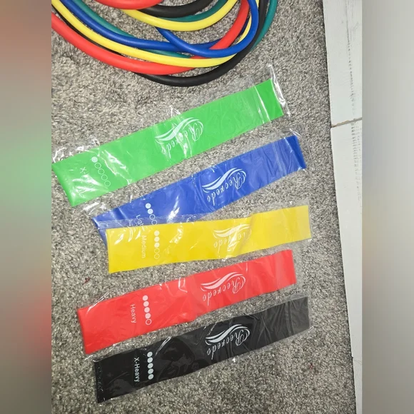 Resistance Bands Set, 10-50lbs Resistance, Sculpt Your Body, XLight-XHeavy, New - Picture 15 of 16